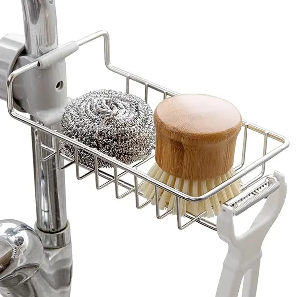 Silver_Kitchen_Sink_Faucet_Sponge_Holder_Caddy_Organizer_Over,_Stainless_Steel_Heavy_Duty_Thickening_Hanging_Drain_Rack_For_Scrubbers,_Soap,_Bathroom,_Detachable_No_Suction_Cup_Bathroom_Soap_Holder