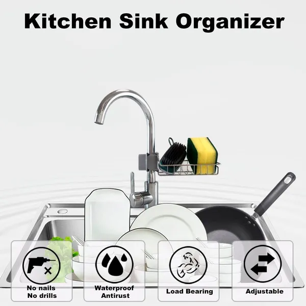 Silver_Kitchen_Sink_Faucet_Sponge_Holder_Caddy_Organizer_Over,_Stainless_Steel_Heavy_Duty_Thickening_Hanging_Drain_Rack_For_Scrubbers,_Soap,_Bathroom,_Detachable_No_Suction_Cup_Bathroom_Soap_Holder
