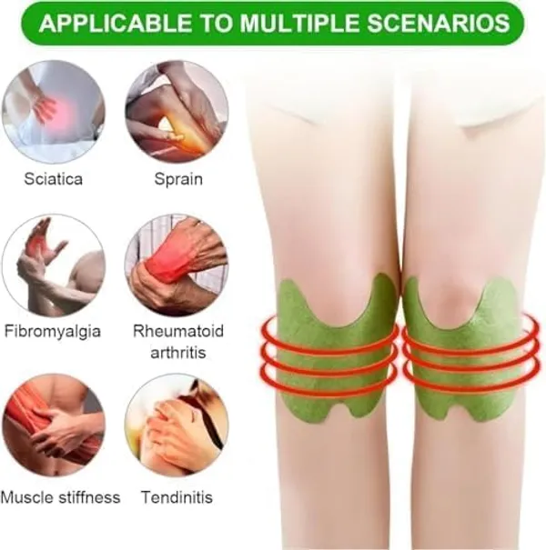Green_Herbal_Knee_Pain_Relief_Patches_Inflammation_Patch_Sticker_|_Instant_Relief_From_Knee_Pain_|_Joint_Knee_Pain_Relief_Products_Natural_Wormwood_Extract_Patch_For_Knee_Medium,_40,_Count