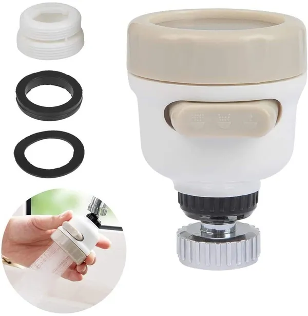 White_Flexible_Kitchen_Tap_Extender_Head_360°_Rotatable_Faucet_Nozzle_Sprayer_|_3_Modes_Adjustable_Antisplash_Water_Saving_Aerator_For_Kitchen,_Bathroom_Sink_Pack_Of_2