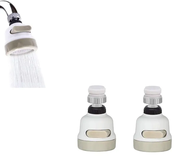 White_Flexible_Kitchen_Tap_Extender_Head_360°_Rotatable_Faucet_Nozzle_Sprayer_|_3_Modes_Adjustable_Antisplash_Water_Saving_Aerator_For_Kitchen,_Bathroom_Sink_Pack_Of_2