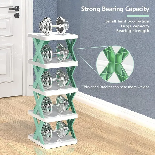 Green_6_Layer_Shoes_Rack_For_Home_Plastic,_Adjustable_Shoe_Stand_Organizer_Stackable_Storage_Bedroom_Entryway_Slots_Shelf_Footwear_Rack,_Purpose_Durable_Plastic_Six_Lyr_Stand