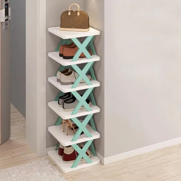 Green_6_Layer_Shoes_Rack_For_Home_Plastic,_Adjustable_Shoe_Stand_Organizer_Stackable_Storage_Bedroom_Entryway_Slots_Shelf_Footwear_Rack,_Purpose_Durable_Plastic_Six_Lyr_Stand