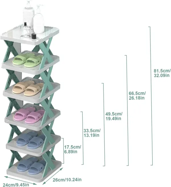 Green_6_Layer_Shoes_Rack_For_Home_Plastic,_Adjustable_Shoe_Stand_Organizer_Stackable_Storage_Bedroom_Entryway_Slots_Shelf_Footwear_Rack,_Purpose_Durable_Plastic_Six_Lyr_Stand