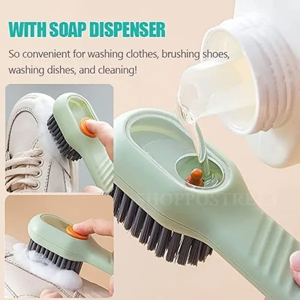 Multicolor_Pack_Of_2_Shoe_Cleaning_Brush_With_Long_Handle_And_Hang_Hole_Household_Purpose_Directional_Bristles_Soap_Dispensing_Scrubbing_Reusable_Washing_For_Shoes