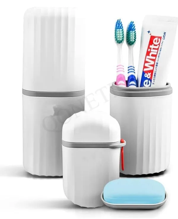 White_Travel_Soap_Case_And_Tooth_Brush_Holder_Bathroom,_Soap_Box_For_Travelling_Leak_Proof_Toothbrush_Cover_Box,_Waterproof_Toothbrush_Cover_Case_Toothbrush_Holder_For_Travel,_Camping_Off