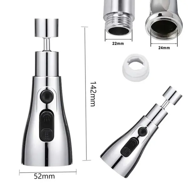 Silver_Flexible_Tap_Extender_For_Kitchen_Sink,_720°_Rotating_Faucet_Aerator_With_3Mode_Water_Flow,_Abs_Swivel_Tap_Extension_For_Easy_Cleaning_Water_Saving_Tap_Extender