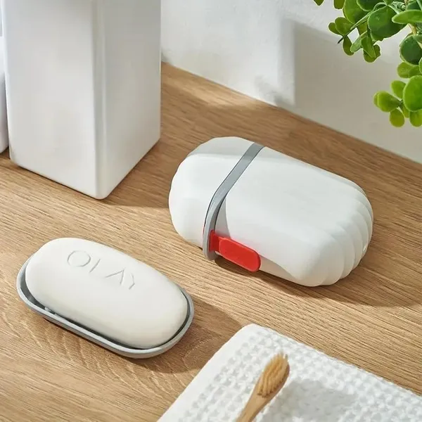 White_Pack_Of_2_Leakproof_Travel_Soap_Case,_Waterproof_Container_Draining_Layer,_Portable_For_Bathroom,_Camping,_Gym_Dish_Home_Bathroom_Plastic_With_Cover_Holder_Outdoors_Use_Lid_Drain_Design