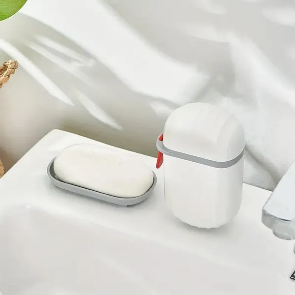 White_Pack_Of_2_Leakproof_Travel_Soap_Case,_Waterproof_Container_Draining_Layer,_Portable_For_Bathroom,_Camping,_Gym_Dish_Home_Bathroom_Plastic_With_Cover_Holder_Outdoors_Use_Lid_Drain