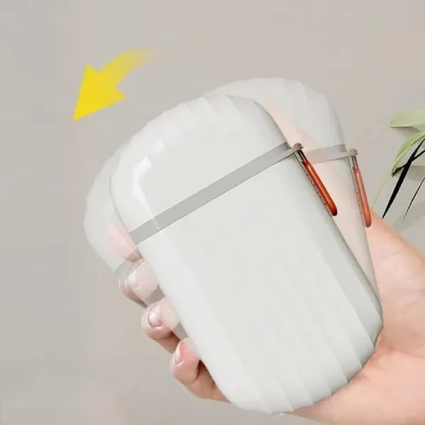White_Pack_Of_2_Leakproof_Travel_Soap_Case,_Waterproof_Container_Draining_Layer,Portable_For_Bathroom,_Camping,_Gym_Dish_Home_Plastic_With_Cover_Holder_Outdoors_Use_Lid_Drain_Design
