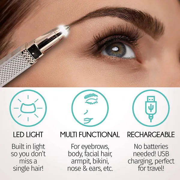Golden_Eyebrow_Trimmer_For_Women,_2_In_1_Facial_Hair_Remover_With_Replaceable_Heads,_Professional_Personal_Hair_Removal_Eyebrow_Razor_With_Indicator_Lights