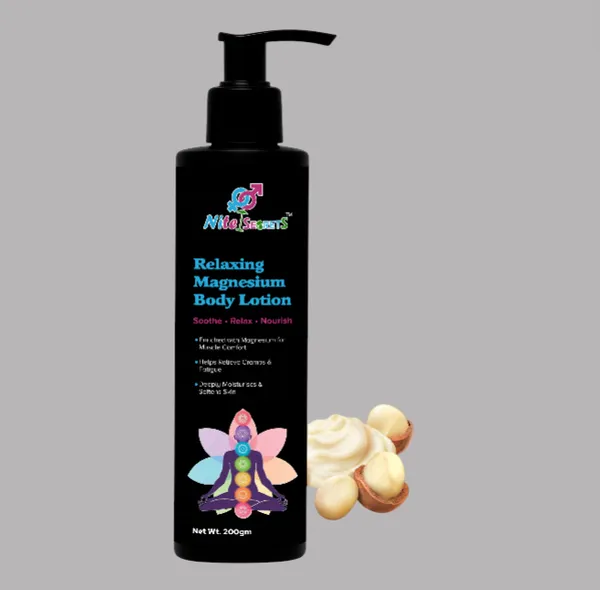NiteSecrets_Relaxing_Magnesium_Body_Lotion_|_Topical_Magnesium_Supplement_for_Muscle_Comfort_&_Recovery_|_Relieves_Cramps,_Fatigue_&_Stress_|_Magnesium_Support_Deep_Sleep|_Deeply_Moisturizes,_Softens_Skin_&_Supports_Relaxation_|_200_Gm