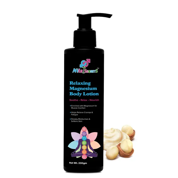 NiteSecrets_Relaxing_Magnesium_Body_Lotion_|_Topical_Magnesium_Supplement_for_Muscle_Comfort_&_Recovery_|_Relieves_Cramps,_Fatigue_&_Stress_|_Magnesium_Support_Deep_Sleep|_Deeply_Moisturizes,_Softens_Skin_&_Supports_Relaxation_|_200_Gm
