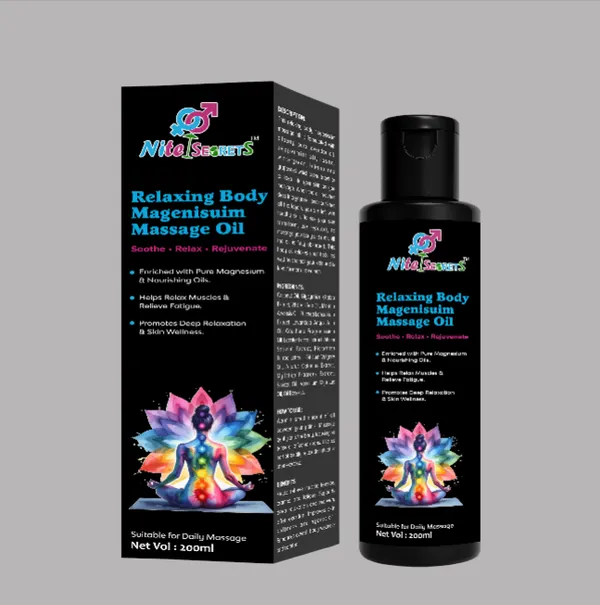 NiteSecrets_Relaxing_Body_Magnesium_Massage_Oil_|_Enriched_with_Pure_Magnesium_&_Nourishing_Oils_|_Relieves_Muscle_Fatigue,_Promotes_Deep_Relaxation_&_Skin_Wellness_|_Daily_Massage_Oil_|_200ml