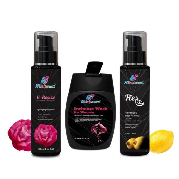 Intimate_&_Bust_Care_Combo_Intimate_Wash_Flex_36_Bust_Firming_Lotion_&_V-Resize_Vaginal_Tightening_Gel_Tightening_Lifting_Ph_Balanced_&_Firming_120Ml_+_100Ml_+_100G_For_Women