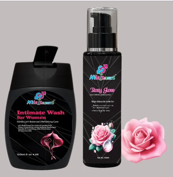 Intimate_Care_Combo_Rosy_Glow_Expert_Intimate_Lightening_Serum_(100Ml)_+_Ayurvedic_Intimate_Wash_(120Ml)_Brightening_Hydration_Odour_Control_&_Daily_Freshness_For_Women