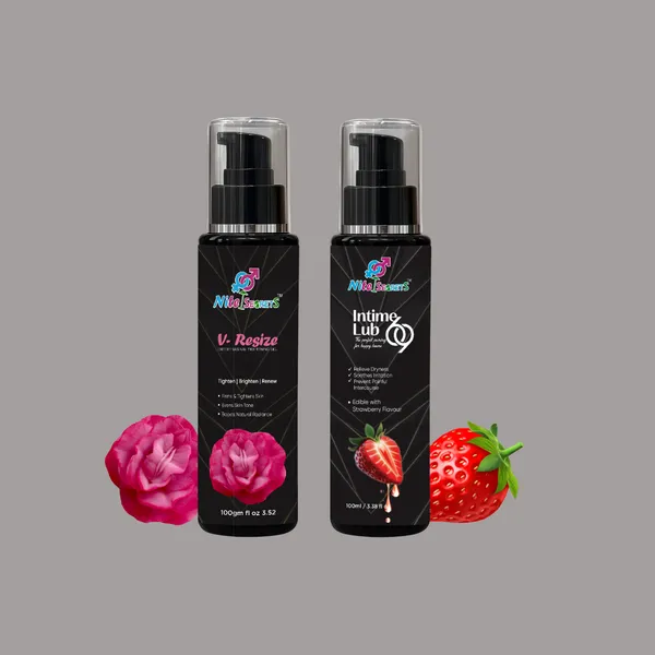 Intimate_Pleasure_&_Tightening_Combo_V-Resize_Expert_Vaginal_Tightening_Gel_(100Gm)_+_Intime_Lub_69_Water-Based_Edible_Lubricant_Gel_(100Ml)_Restores_Vaginal_Tightness_&_Firmness_Relieves_Dryness,_Enhances_Intimacy_&_Adds_Strawberry_Flavour_Herbal,_Safe_&_Gentle