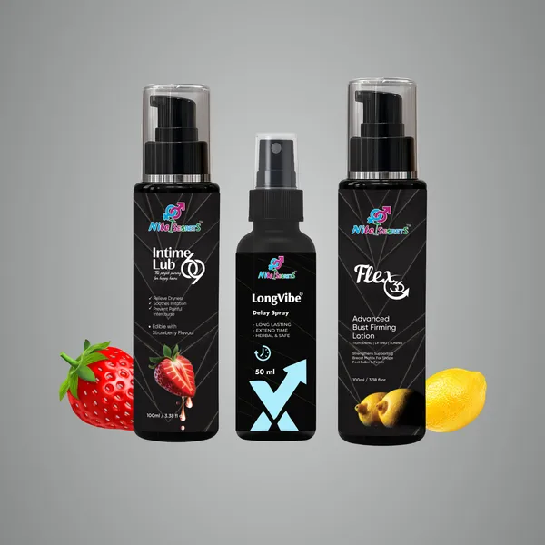 Complete_Intimate_Care_&_Pleasure_Pack_Strawberry_Flavour_Edible_Lube_(100Ml),_Bust_Firming_Lotion_(100Ml)_&_Herbal_Delay_Spray_For_Men_(50Ml)_Boosts_Confidence,_Intimacy_&_Wellness