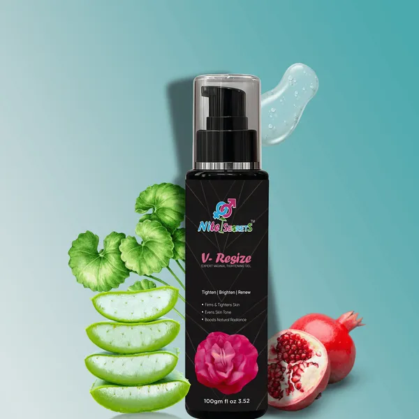 NiteSecrets_V-Resize_Expert_Vaginal_Tightening_Gel_|_Restores_Vaginal_Tightness_&_Firmness_|_Helps_Rejuvenate_Intimate_Muscles_for_a_Youthful,_Virgin-Like_Feel_|_Brightens,_Evens_Skin_Tone_&_Boosts_Confidence_|_100gm