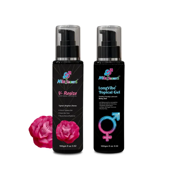 V-Resize_Vaginal_Tightening_Gel_&_Longvibe_Lubricant_Combo_Vaginal_Firming_Skin_Brightening_&_Fertility-Friendly_Delay_Gel_100G_+_100G_For_Men