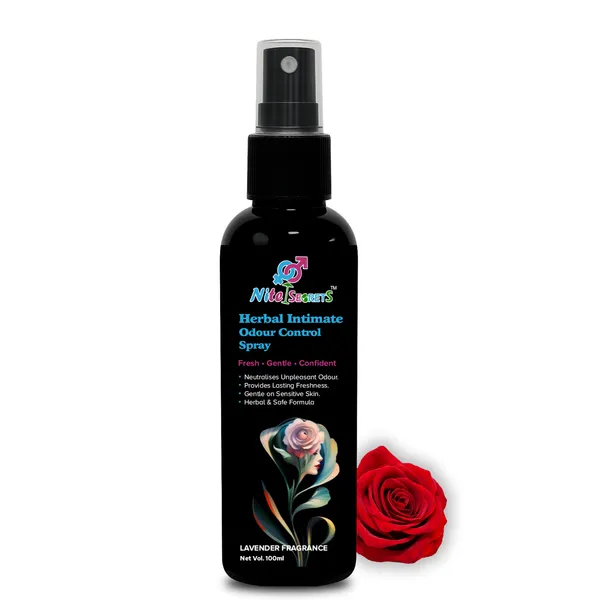 NiteSecrets_Herbal_Intimate_Odour_Control_Spray_|_Neutralizes_Unpleasant_Odour_|_Bikni_Area_Protection_from_UTI_Calms_Roughness_Rashes_Fungal_Infections_and_Coolness_|Provides_Long-Lasting_Freshness_|_Gentle_on_Sensitive_Skin_|_Herbal_&_Safe_Formula_|_For_Men_&_Women_|_100ml