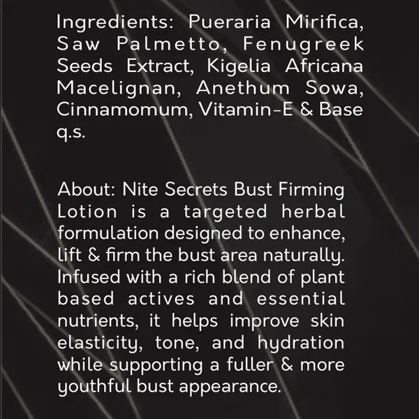 NiteSecrets_Flex_36_Advanced_Bust_Firming_Lotion_|_Tightening,_Lifting_&_Toning_Cream_for_Women_|_Enriched_with_Natural_Extracts_to_Strengthen_Breast_Matrix,_Improve_Shape_&_Enhance_Skin_Elasticity_|_Helps_Achieve_Fuller,_Firmer_&_Youthful-Looking_Bust_|_100ml
