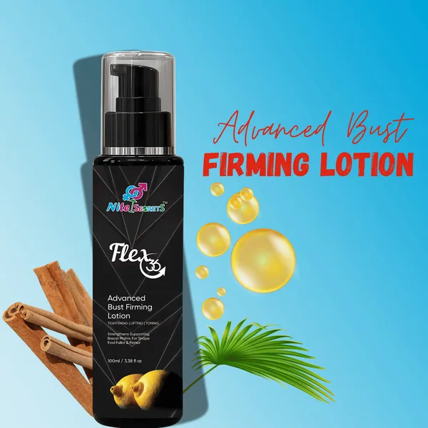 NiteSecrets_Flex_36_Advanced_Bust_Firming_Lotion_|_Tightening,_Lifting_&_Toning_Cream_for_Women_|_Enriched_with_Natural_Extracts_to_Strengthen_Breast_Matrix,_Improve_Shape_&_Enhance_Skin_Elasticity_|_Helps_Achieve_Fuller,_Firmer_&_Youthful-Looking_Bust_|_100ml