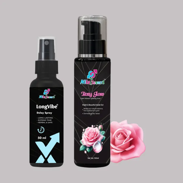 Performance_&_Intimate_Brightening_Combo_Longvibe_Ayurvedic_Topical_Delay_Spray_For_Men_(50Ml)_+_Rosy_Glow_Expert_Intimate_Lightening_Serum_For_Women_(100Ml)_Prolongs_Intimacy,_Increases_Time_&_Stamina_Brightens,_Hydrates_&_Evens_Skin_Tone_Herbal,_Safe_&_Dermatologically_Tested