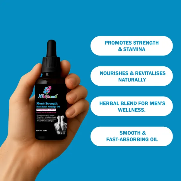 Nitesecrets_Men�s_Strength_Hard_Rock_Herbal_Massage_Oil_for_Men_|_With_Ashwagandha,_Shatavari_&_Ayurvedic_Herbs_|_Improves_Stamina,_Strength_&_Endurance_|_Nourishes,_Revitalises_&_Boosts_Confidence_|_Fast_Absorbing,_Non-Sticky_|_30ml