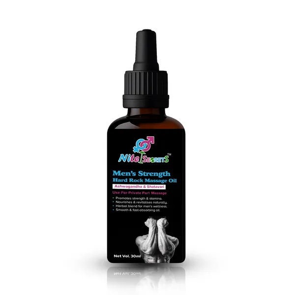 Nitesecrets_Men�s_Strength_Hard_Rock_Herbal_Massage_Oil_for_Men_|_With_Ashwagandha,_Shatavari_&_Ayurvedic_Herbs_|_Improves_Stamina,_Strength_&_Endurance_|_Nourishes,_Revitalises_&_Boosts_Confidence_|_Fast_Absorbing,_Non-Sticky_|_30ml