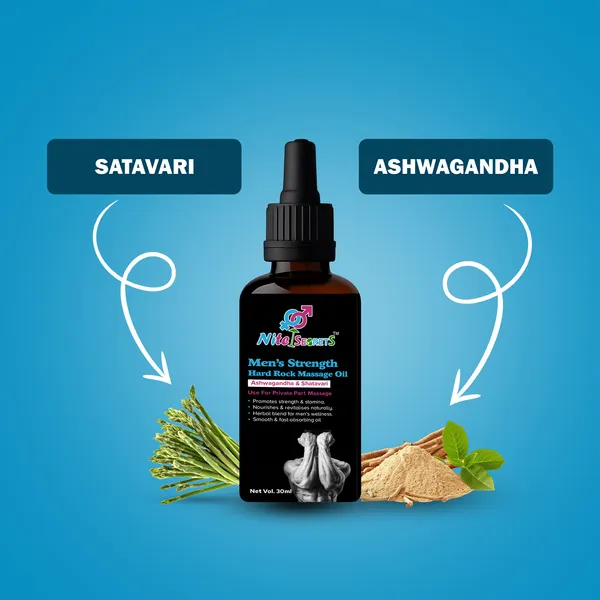 Nitesecrets_Men�s_Strength_Hard_Rock_Herbal_Massage_Oil_for_Men_|_With_Ashwagandha,_Shatavari_&_Ayurvedic_Herbs_|_Improves_Stamina,_Strength_&_Endurance_|_Nourishes,_Revitalises_&_Boosts_Confidence_|_Fast_Absorbing,_Non-Sticky_|_30ml