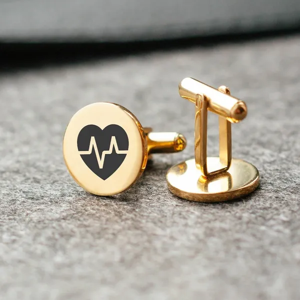 Gold_Personalized_Doctor_Engraved_Cufflinks_For_Men