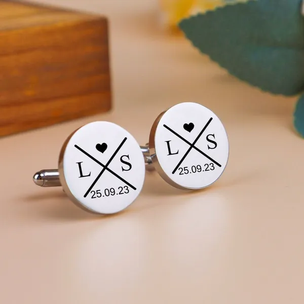 Silver_Personalized_Initials_Date_Cufflinks_For_Men