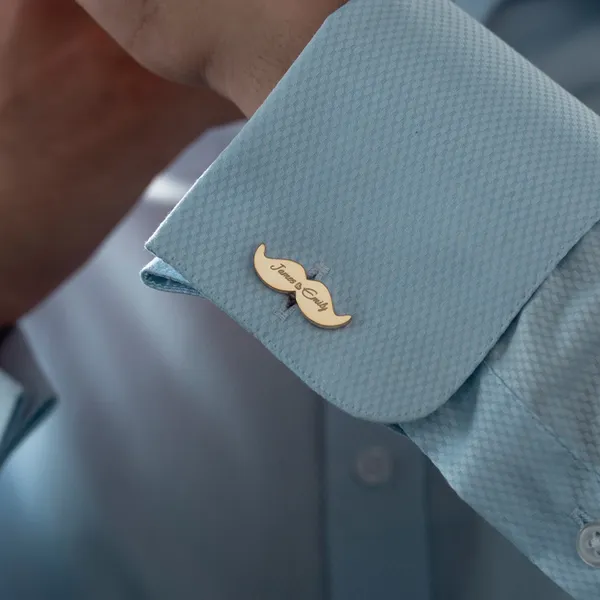 Gold_Mustache_Personalized_Engraved_Cufflinks_For_Men