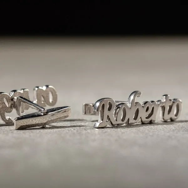 Silver_Personalized_Name_Cufflinks_For_Men