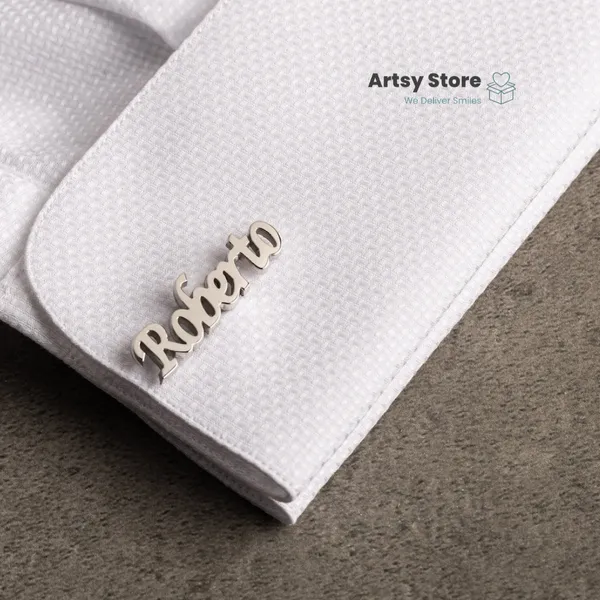Silver_Personalized_Name_Cufflinks_For_Men