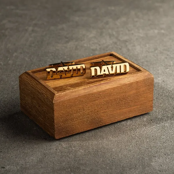 Gold_Personalized_Name_Cufflinks_For_Men