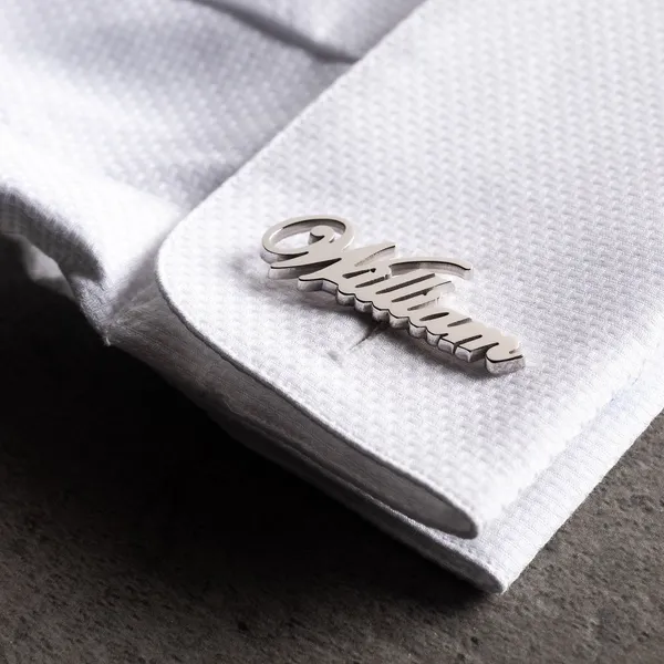 Silver_Personalized_Name_Cufflinks_For_Men