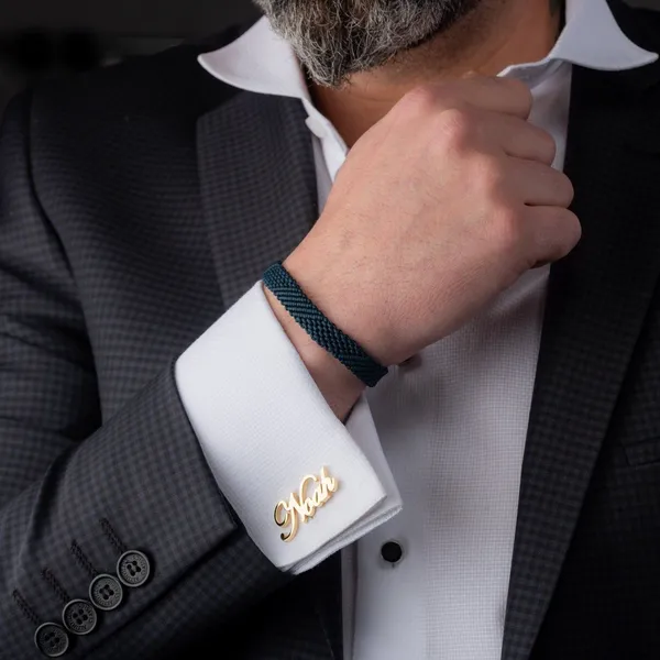 Gold_Personalized_Name_Cufflinks_For_Men