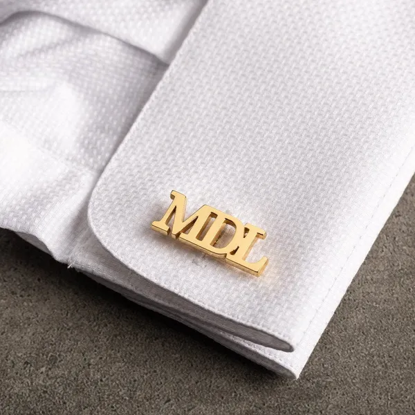 Gold_Personalized_Name_Initials_Cufflinks_For_Men