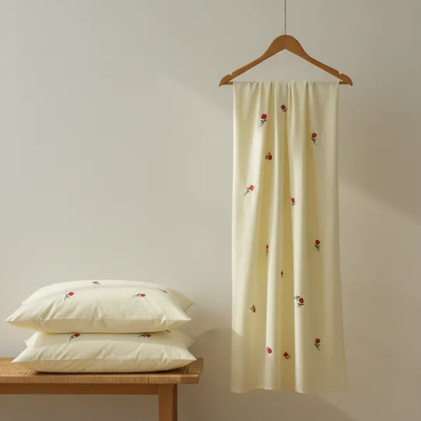Exquisite_Embroidered_Cotton_Bedsheet_With_Red_Roses_On_Yellow_In_Premium_Cotton_Bedsheet_Along_With_Two_Pillow_Covers
