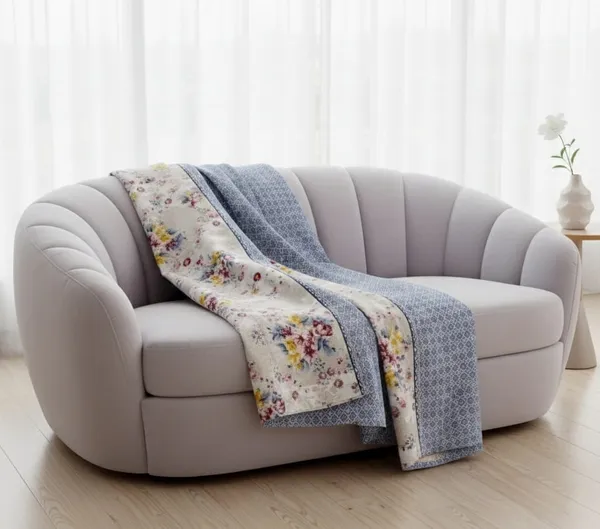 Exquisite_Greyish_Blue_On_White_Floral_Premium_Twill_Cotton_Double_Bedsheet_With_Two_Pillow_Covers