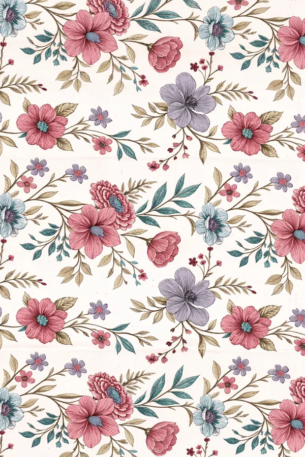 Exquisite_floral_print_in_peach_and_grey_on_light_peach_premium_twill_cotton_double_bedsheet_with_two_pillow_covers