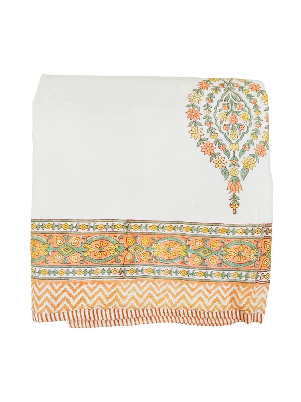 Exquisite_print_handblock_reversible_double_dohar_in_pastel_orange_and_green_on_white