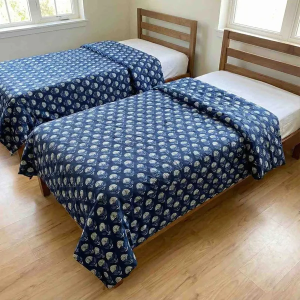 Exquisite_pure_cotton_indigo_blue_and_white_pair_of_single_dohar_in_premium_mulmul