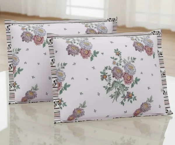 Exquisite_floral_print_in_purple_and__grey_on_cream_premium_twill_cotton_double_bedsheet_with_two_pillow_covers
