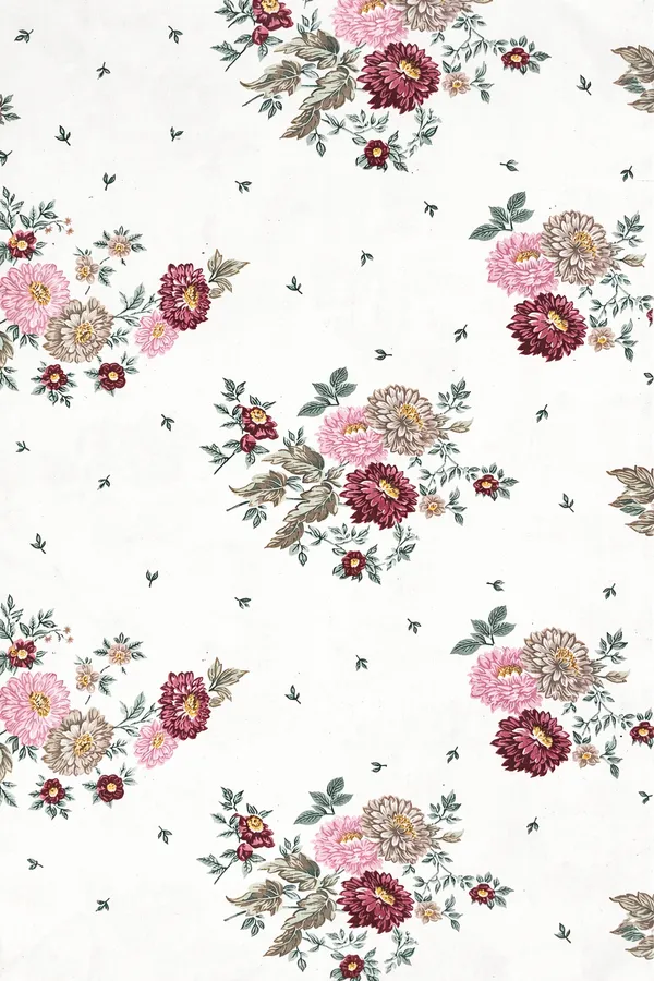 Exquisite_floral_print_in_maroon_and_pink_on_cream_premium_twill_cotton_double_bedsheet_with_two_pillow_covers