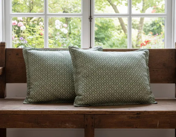 Exquisite_Green_On_Cream_Floral_Premium_Twill_Cotton_Double_Bedsheet_With_Two_Pillow_Covers