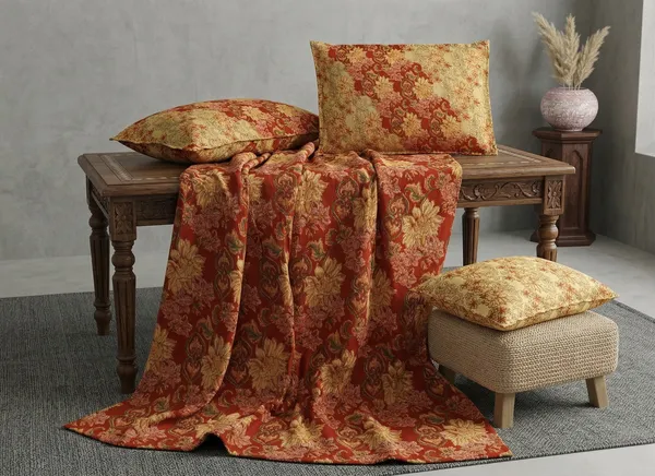 Exquisite_floral_print_in_maroon_and_mustard_premium_cotton_double_bedsheet_and_two_pillow_covers