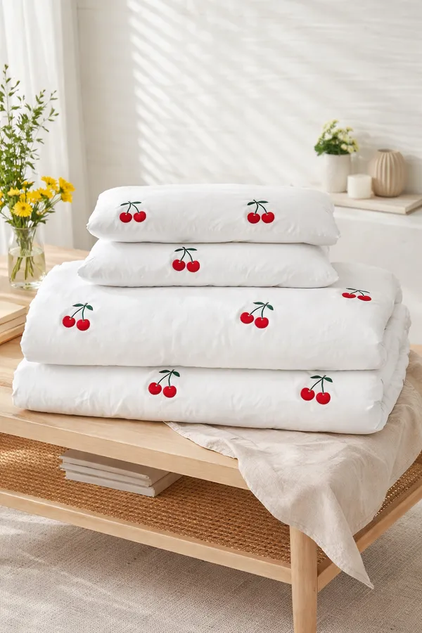 Exquisite_embroidered_bedsheet_in_red_cherry_pattern_on_white_in_premium_cotton_bedsheet_with_two_pillow_covers